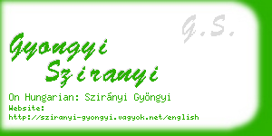 gyongyi sziranyi business card